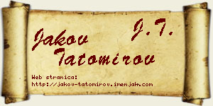 Jakov Tatomirov vizit kartica